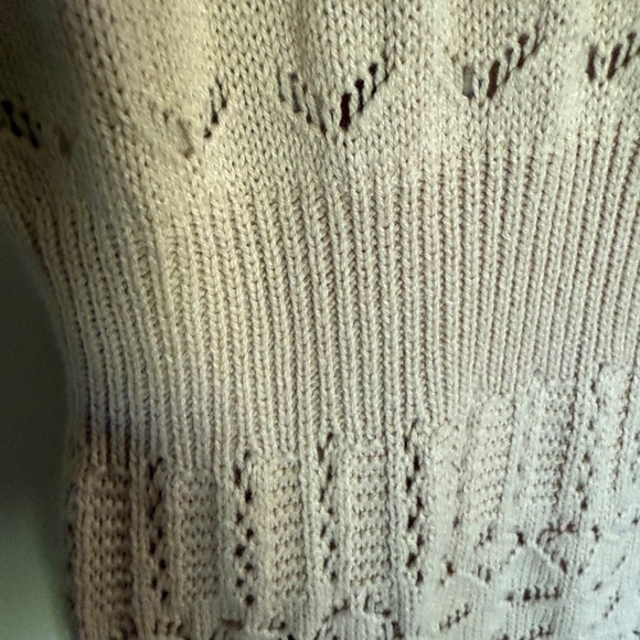 Freshman 1996 Beige Stretchy Crochet Knit Midi Dress Sleeveless Size XS‎ - Picture 4 of 12